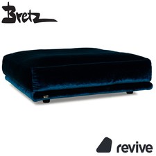 Bretz Napali Tissu Pouf Bleu Foncé Velours