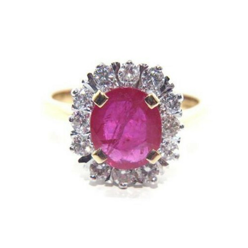 43ct ovale simulé rubis - 2.43ct,