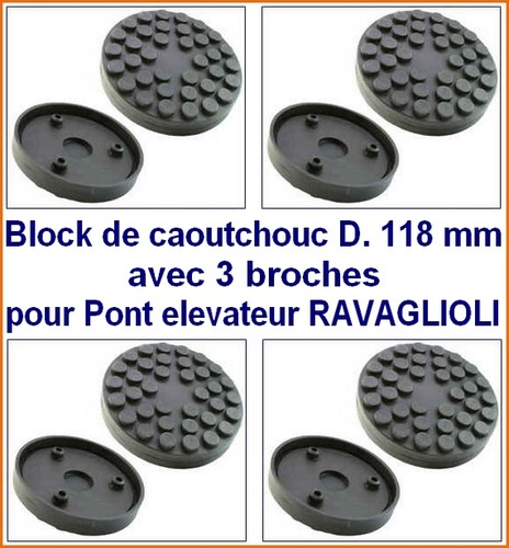 4xbloc caoutchouc 118 mm - caoutchouc, d