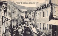 Martinique - SAINT-PIERRE - La rue Victor Hugo avant la catastrophe - Ed. A. Ben