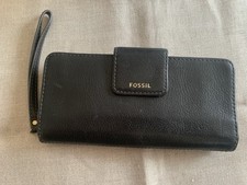 Portefeuille Compagnon Fossil 100% Cuir Noir