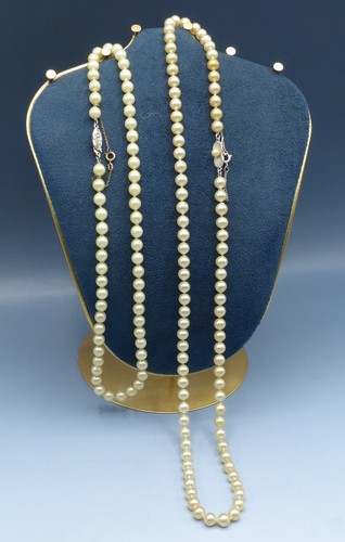 Collier ancien perles nacrées - collier,