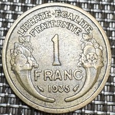 PIECE 1 FRANCS MORLON 1935