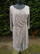 SUPERBE Robe manches 3/4 WEEKEND Max Mara L 40/42 fluide beige fleurs marron