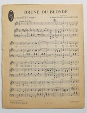 Partition vintage sheet music ANDRE VERCHUREN : Brune ou Blonde * 60's Accordéon