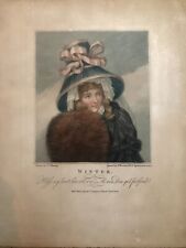 Gravure en couleurs de Francesco Bartolozzi. HIVER. tableau de Wheatley. 1789