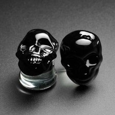 Plug En Verre Noir En Forme De