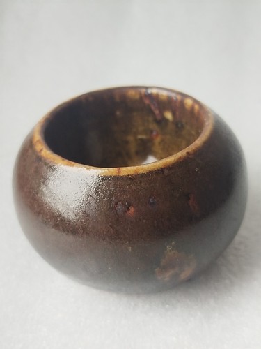 Pot céramique glaçure noire - glaçure,
