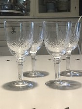 4 GRANDS VERRES À EAU CRISTAL TAILLÉ ST LOUIS STYLE MASSENET