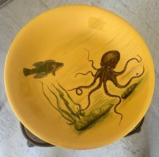 Rare ancien grand plat - grand, poisson