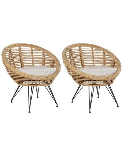Fauteuils ton naturel rotin - ton, en