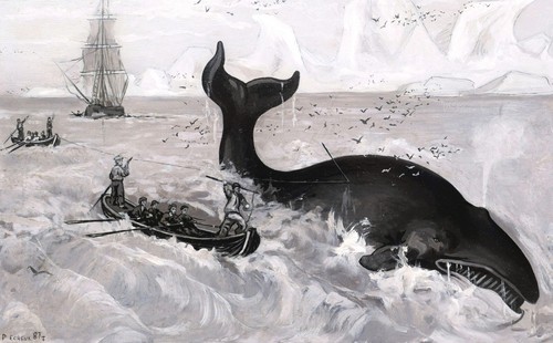 Pecheux tableau scène pêche - scène,