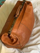 sac voyage docteur cuir véritable marron  56x25x36