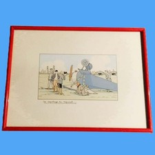 aviation 1914-18  militaire lithographie gravure capotage avion Marcel Jeanjean