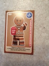 N°107 LE BONHOMME EN PAIN D'EPICE LEGO CREE TON MONDE CARTE AUCHAN NO PANINI