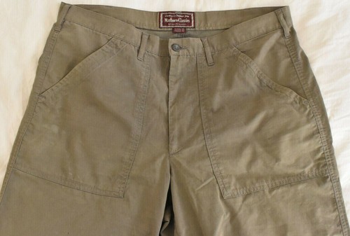 Pantalon cargo toile vert kaki