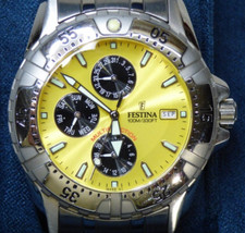 MONTRE FESTINA CHRONO, BRACELET D'ORIGINE , HOMME, PILE NEUVE, COLLECTION