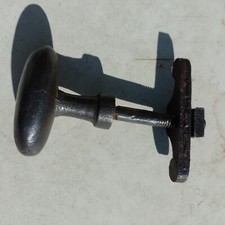 Ancienne poignée de porte en fer forgé, serrure clenche