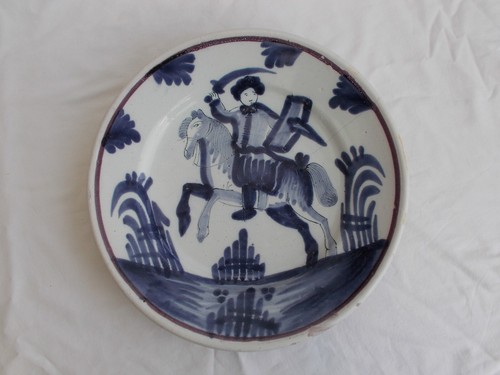 Plat ancien faience hesdin - plat,