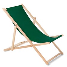 Chaise longue Transat Pliable en Bois de H?tre Vert foncé Greenblue