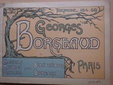 1902.catalogue Georges Borgeaud (art nouveau.bibliothèque meuble).