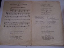 PARTITION CHANSON , PROGRAMME . HISTOIRE D ' UN LUMAS . PAR J . BARBOTIN . BERRY