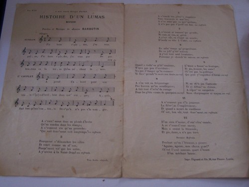 Partition chanson programme - chanson, ,