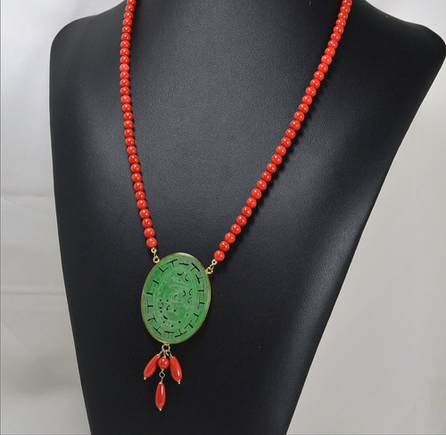 Collier jaune 18kt - collier, en