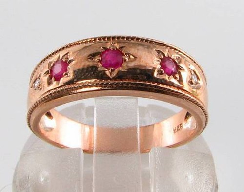 Bague gitane éternité grenat - bague,