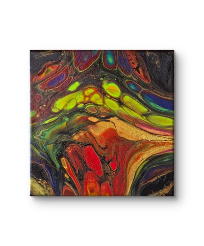Tableau art abstrait signé - ,