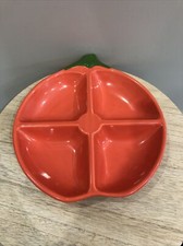 Plat Apéritif à compartiments forme tomate pour dips légumes Céramique Portugal