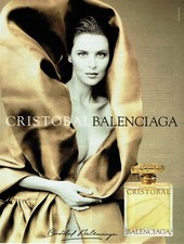 Publicité Advertising 129 1999  parfum femme Cristobal Balenciaga