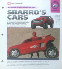 Brochure du CONCEPT CAR SBARRO : Franco Sbarro,Chrono,Monster,