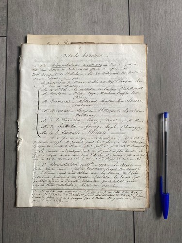 Dossier manuscrit diocèse - manuscrit, –