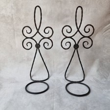 Paire de Supports Muraux en Fer Forgé – Pour Pot de Fleurs – Style Rustique