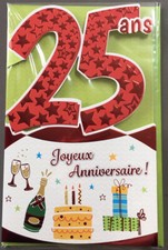 Carte Anniversaire : Joyeux Anniversaire 25 ans