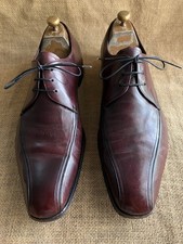 Chaussures derby homme PRADA en cuir bordeaux taille UK 11 || US 12