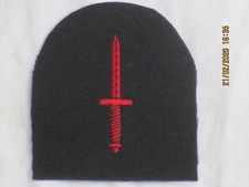 Insigne De Commando Royal, Écusson En Tissu, Dague Rouge/Noir