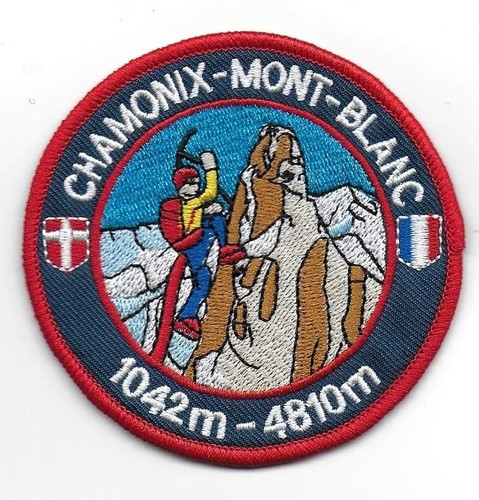 Ecusson chamonix mont - ecusson, blanc