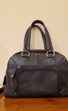 Superbe sac LANCEL iconique " Mademoiselle Adjani ", en cuir noir Tbe