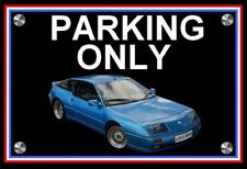 plaque " PARKING ONLY ALPINE GTA V6 TURBO LE MANS bleue "( 22 cm x 15 cm x 3 mm)