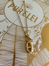 Collier chaîne en acier inoxydable 18K, motif maille marin  / Envoi Gratuit ?