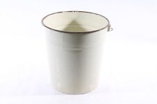 Ancien Seau Émail Seau À Cendres Poubelle Seau D'Eau Art Déco Métal