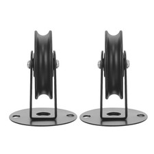  Lot de 2 poulies de suspension en fer pour luminaire suspendu - Roues de poulie