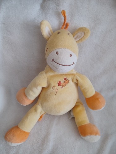 Doudou peluche girafe - girafe, jaune