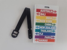 Etiquette à bagages étiquette à valise voyage avion transport "DESTINATION"