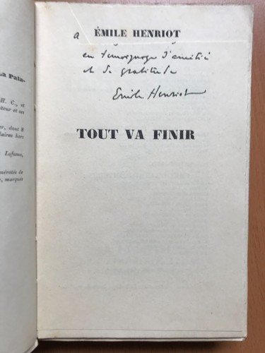 Tout finir emile henriot - tout,