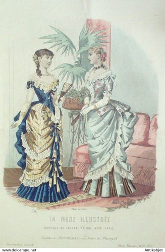 Gravure mode illustree - 1882, #
