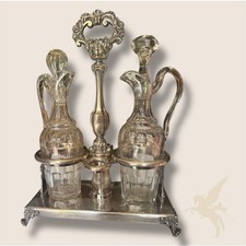 Huilier ancien en métal argenté poinçonné