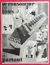 Publicité presse: Aliment Chocolat au lait Suisse TOBLERONE Tobler 1927